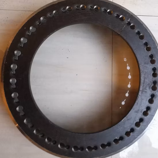 Placa final de pilha fiada com flange de forjamento de aço carbono